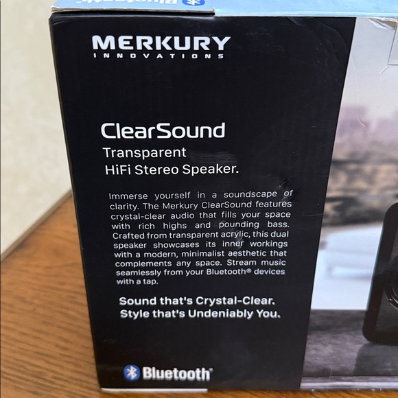 Merkury HiFi Stereo Speaker. ClearSound Transparent. Super Bass. Bluetooth. - Picture 5 of 10